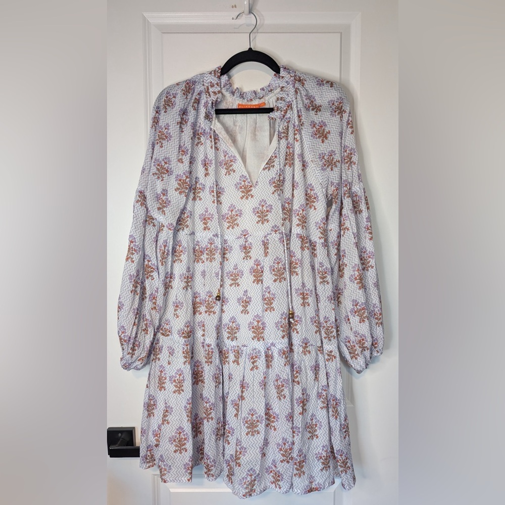 Tuckernuck Oliphant Lavender Atherton Balloon Sleeve Short Dress Size Medium